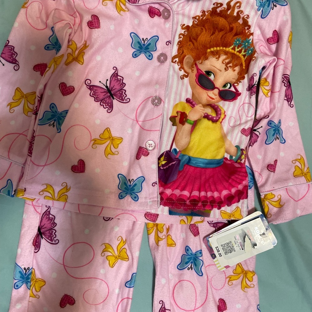 Girl Disney Flannel Set Size 4 NWT